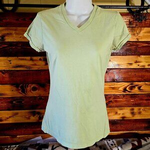 XS Danskin Now Light Green Women's V-Neck Top